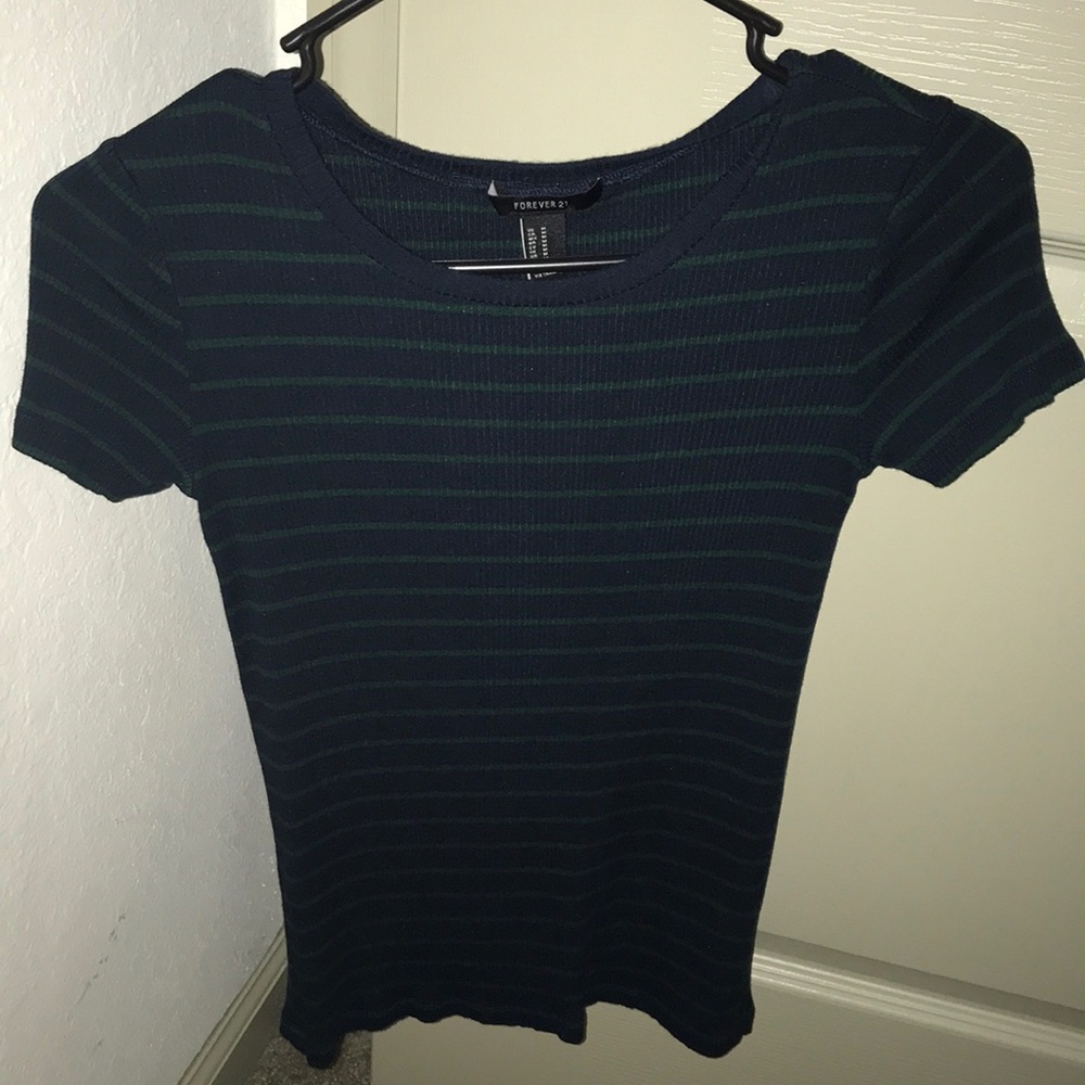 Stripped Forrest Green/Blue Top